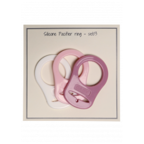 O-ringe med adapter til sut Hvid/BabyPink/Gammelrosa