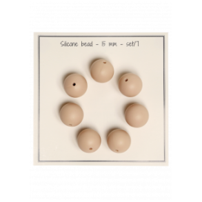 Silikoneperler Vanille 15 mm