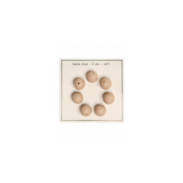 Silikoneperler Vanille 15 mm
