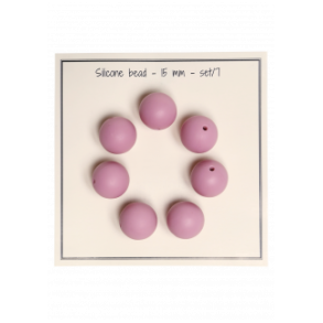 Silikoneperler Gammelrosa15mm