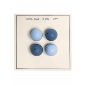 Silikoneperler Babybl�/Jeansbl� 18mm