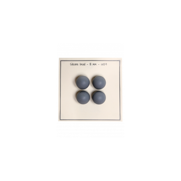 Silikoneperler Gr� 18 mm