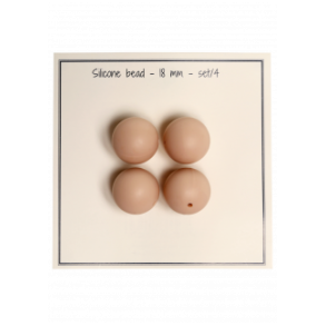 Silikoneperler Vanille 18mm