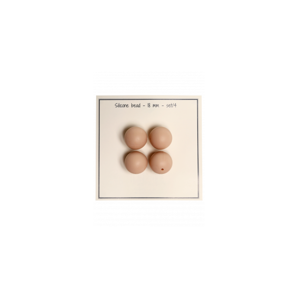 Silikoneperler Vanille 18mm