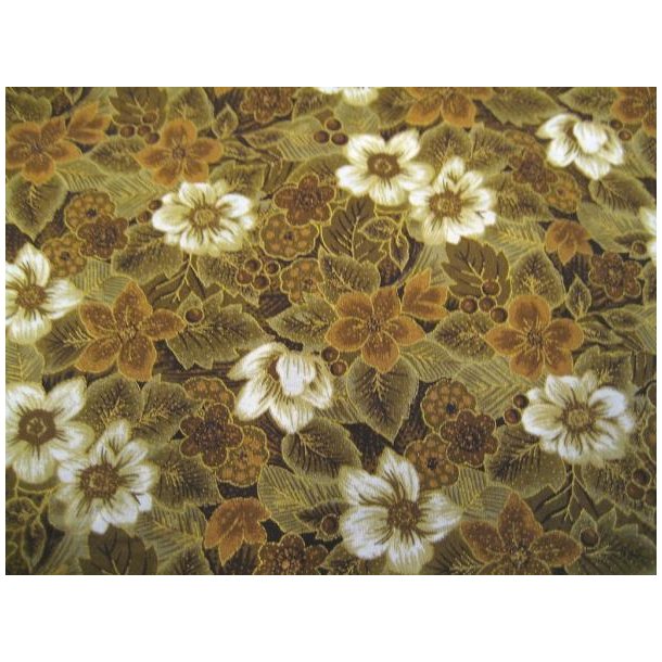 Gylden bomuld m/guld og print