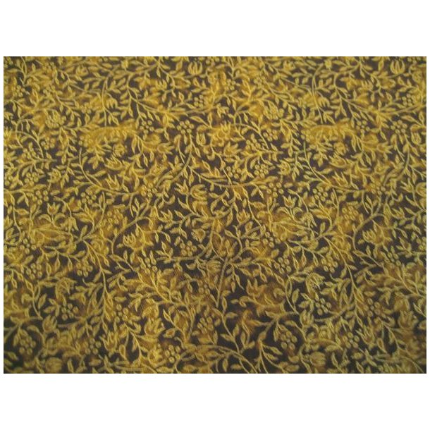 Gylden bomuld m/print og guld