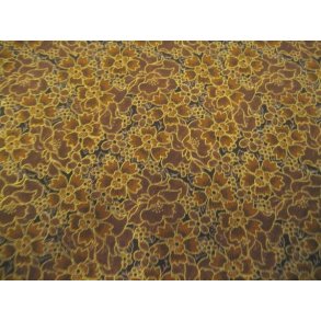 Gylden bomuld m/print og guld