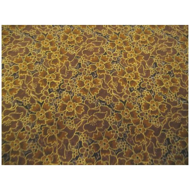 Gylden bomuld m/print og guld