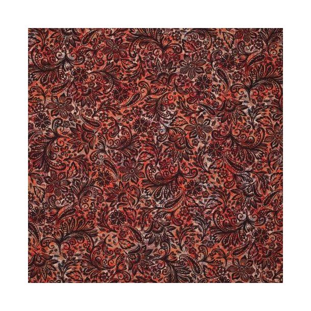 Viscose jersey Paisley, Red