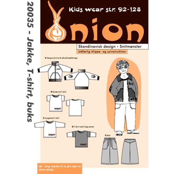 Jakke, T-shirt og buks str. 92-128