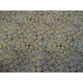 Gr�lig bomuld m/print og g�ld