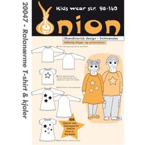 Raglan�rme T-shirt og kjole str. 98-140