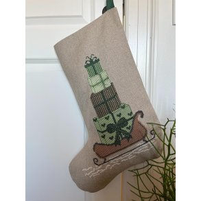 Stocking with green gifts