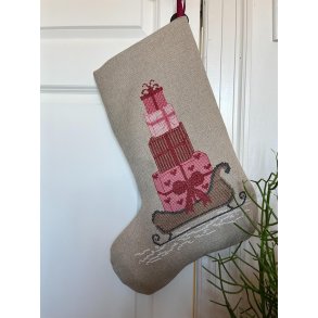 Stocking with red gifts