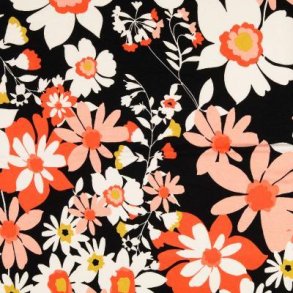 Viscose jersey Blomster
