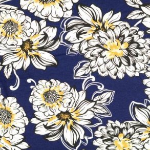 Viscose jersey Blomster