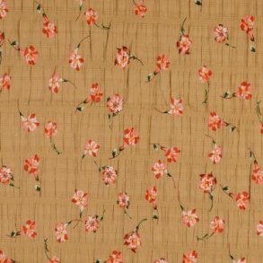 Cotton slub voile med sm� blomster