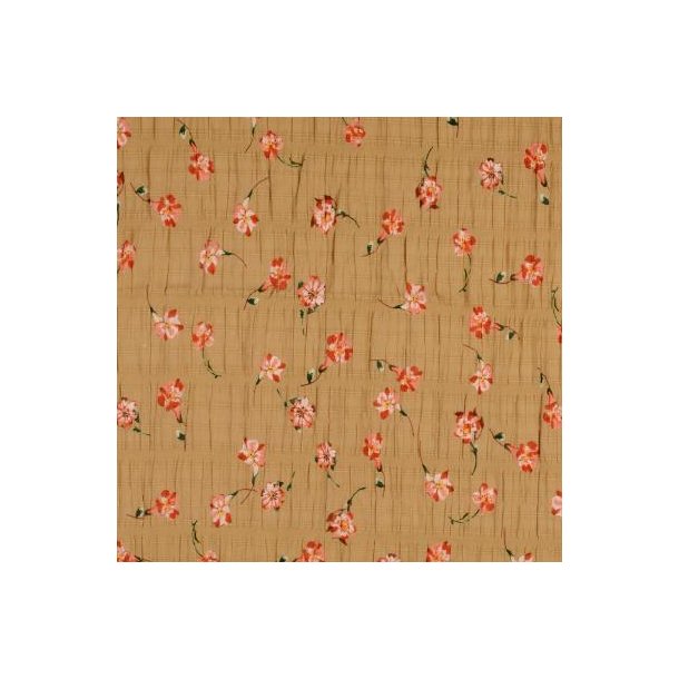 Cotton slub voile med sm� blomster