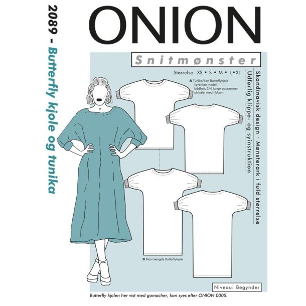 Butterfly kjole og tunika Str. XS-XL