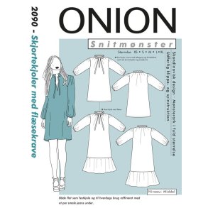 Skjortekjole med fl�seeffekt Str. XS-XL