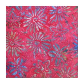 Batik Red flowers