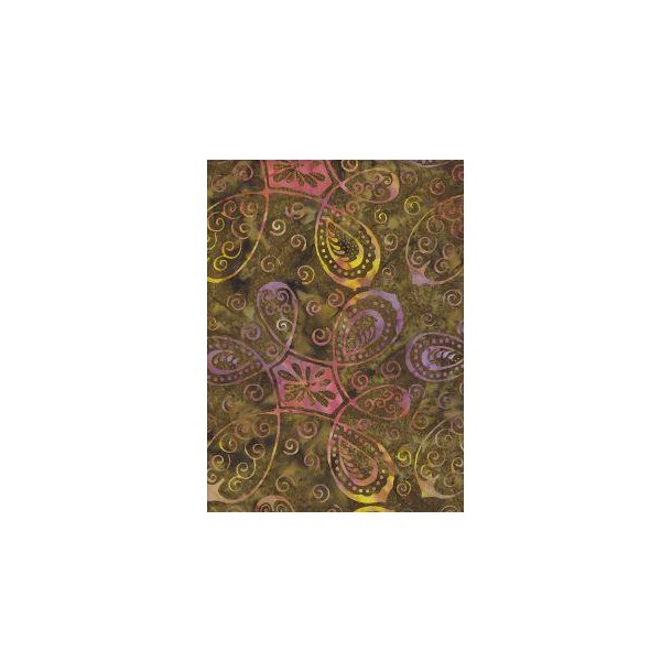 Batik Brown/green symbols