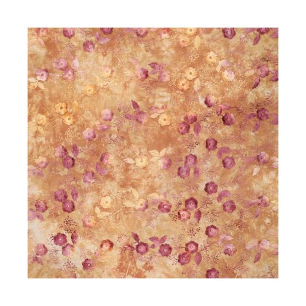 Tie dye Poppy embroidery, Pink