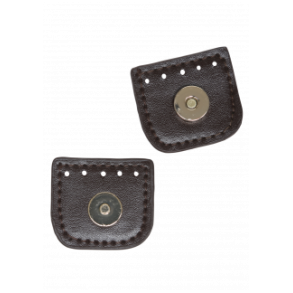 Magnet trykl�s m/flap M�rkebrun