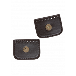 Magnet trykl�s m/flap M�rkbrun