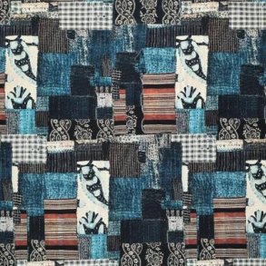 Denim Mit print cotton Twill