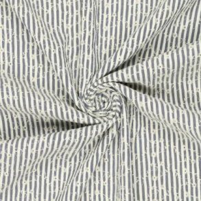 Crinkle Celine Flower embroidery, Blue