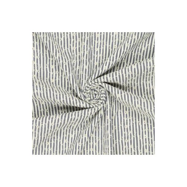 Crinkle Celine Flower embroidery, Blue