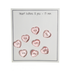 Hjerteknapper Vintage rose