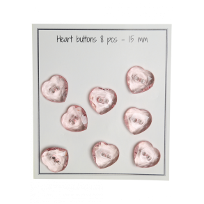 Hjerteknapper Vintage rose