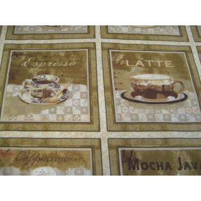 Bomuld m/coffee print