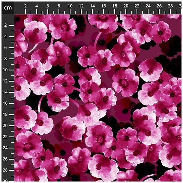 Viscose jersey, Blomster