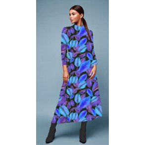 Viscose jersey m/print, Lilla/bl�