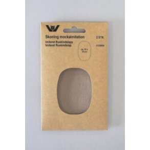 Reparationslap Imiteret Ruskind Oval, Beige