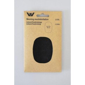 Reparationslap Imiteret Ruskind, Oval, Marine