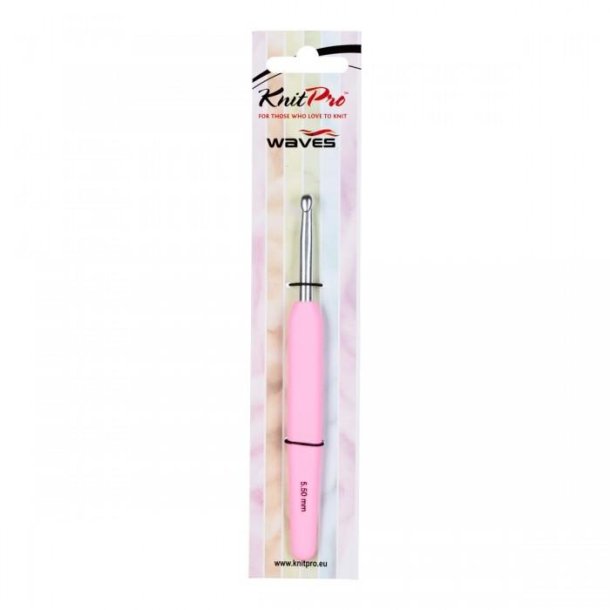 Knitpro waves h�klen�l 5,50mm Pink