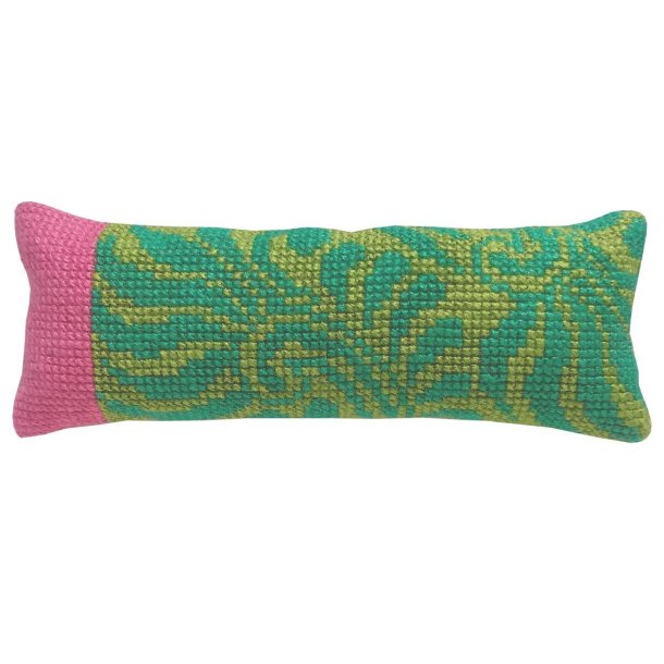 Henna, aflang n�lepude Gr�n/pink