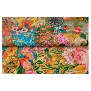 Viscose jersey m/blomster