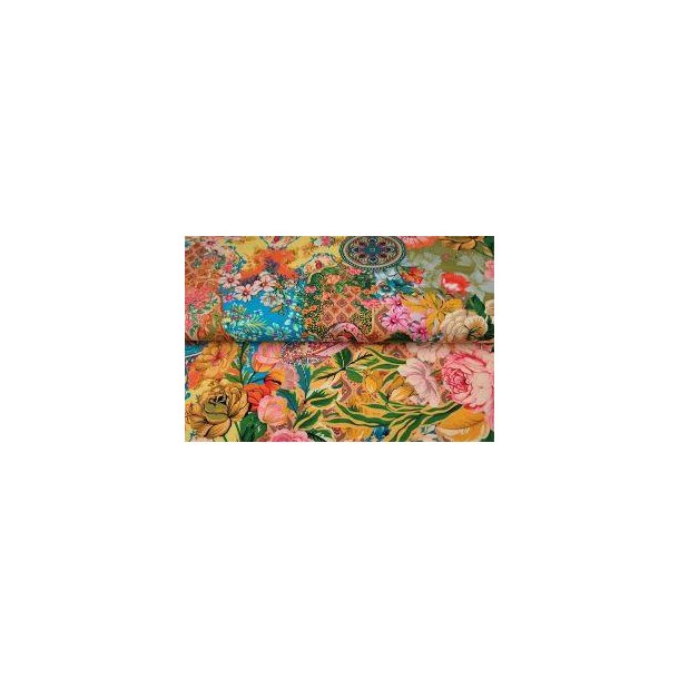 Viscose jersey m/blomster