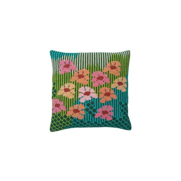 Farverig blomsterfamilie "Pude"