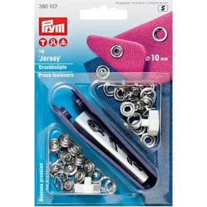 Prym jersey trykknapper 10mm, s�lv