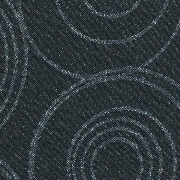 Dug-stof Jacqard Sort/s�lv