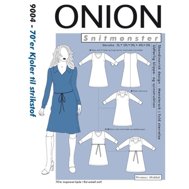 70�r kjole til strikstoffer