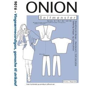 Vinge�rmecardigan, gamache til strik strikstoffer str. XL-5XL