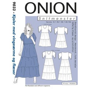 Kjoler med vinge�rmer og fl�ser XL-5XL