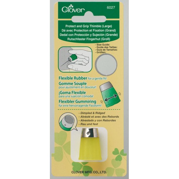 Clover fingerb�l flexible gummi m/metal Gul Large 17 mm